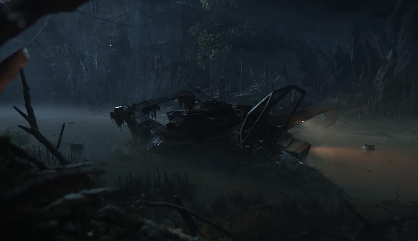 F7A Hornet flying over swamp terrain in Squadron 42