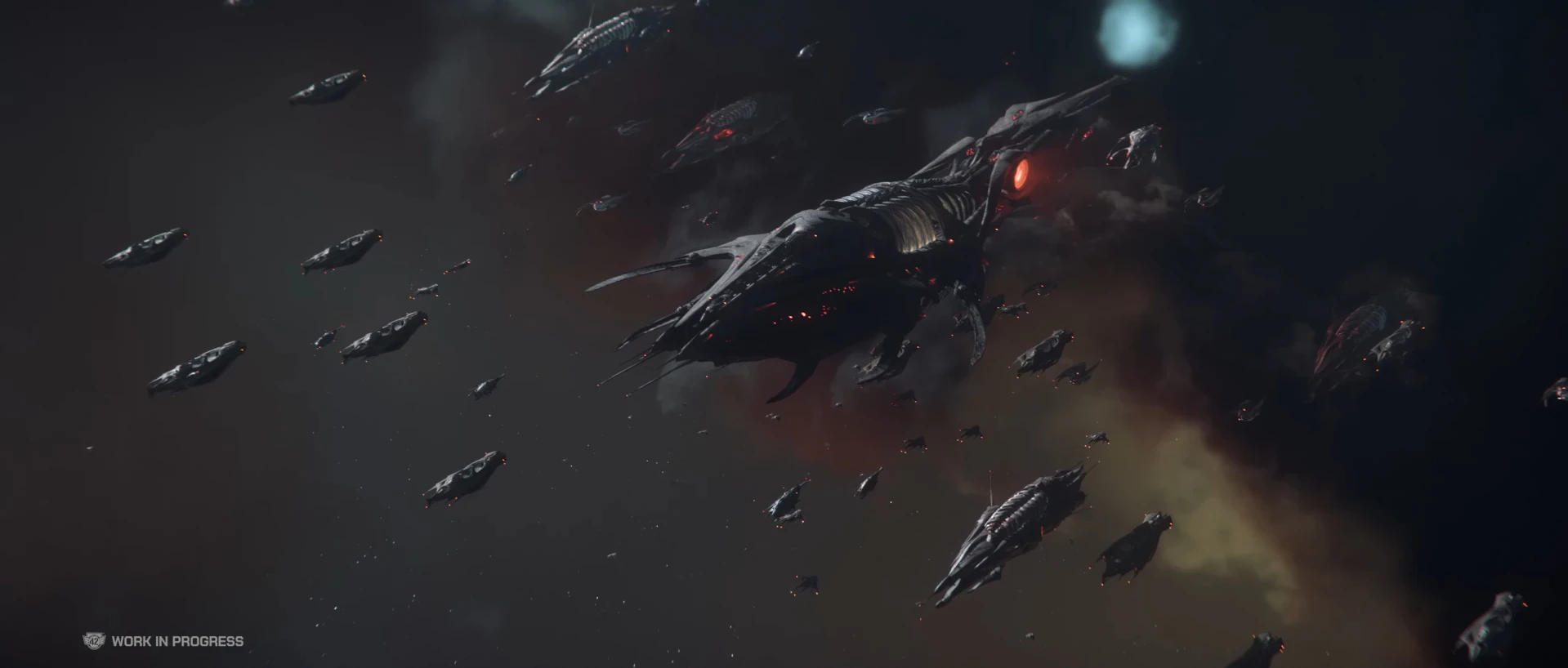 Vanduul ships massed for an attack